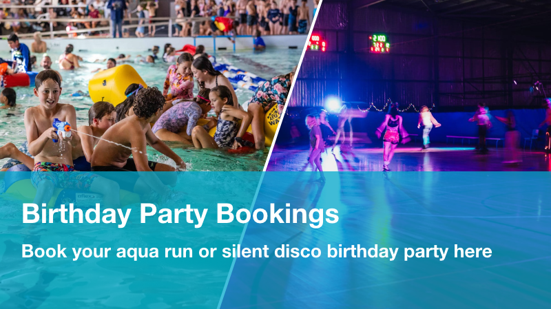 Birthday Party Bookings. Book your aqua run or silent disco birthday party here